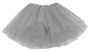 Spódnica, spódniczka tiulowa tutu bez podszewki - 30 cm szara