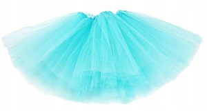 Spódnica, spódniczka tiulowa tutu bez podszewki - 30 cm miętowa