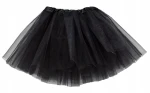 Spódnica, spódniczka tiulowa tutu bez podszewki - 30 cm czarna 