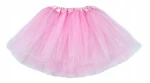 Spódnica, spódniczka tiulowa tutu bez podszewki - 30 cm jasnoróżowa