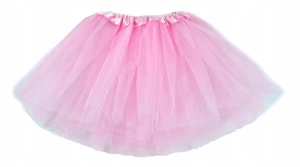 Spódnica, spódniczka tiulowa tutu bez podszewki - 30 cm jasnoróżowa