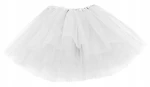 Spódnica, spódniczka tiulowa tutu bez podszewki - 30 cm biała