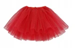 Spódnica, spódniczka tiulowa tutu bez podszewki - 30 cm czerwona