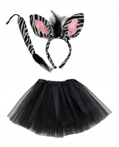 - STRÓJ ZEBRY ZEBRA spódniczka 30 cm 3-9 lat