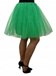 Spódnica, spódniczka tiulowa tutu z podszewką - 50 cm ciemnozielona