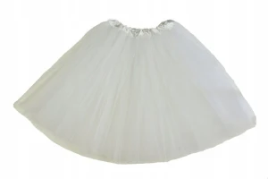 Spódnica, spódniczka tiulowa tutu bez podszewki - 50 cm biała