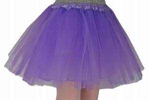  Spódnica, spódniczka tiulowa tutu z podszewką - 30 cm fioletowa