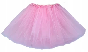 Spódnica, spódniczka tiulowa tutu bez podszewki - 50 cm różowa