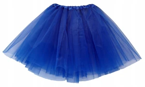 Spódnica, spódniczka tiulowa tutu bez podszewki - 40 cm chabrowa