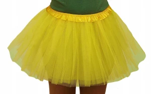 - SPÓDNICZKA TIULOWA SPÓDNICA z podszewką TUTU 30cm 3-8 lat żółta