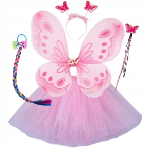 - STRÓJ MOTYLKA MOTYLEK MOTYL WRÓŻKA spódniczka 40cm 7-16 lat