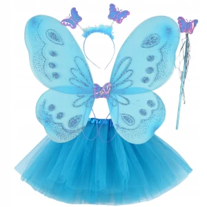 - STRÓJ MOTYLKA MOTYLEK MOTYL WRÓŻKA spódniczka 30cm 3-9 lat
