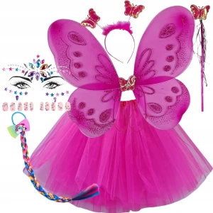 - STRÓJ MOTYLKA MOTYLEK MOTYL WRÓŻKA spódniczka 40cm 7-16 lat