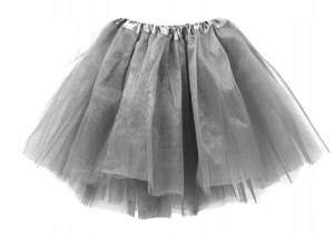 - SPÓDNICZKA TIULOWA SPÓDNICA TUTU spódniczka 40cm 7-16 lat szara