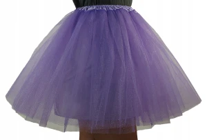 - SPÓDNICZKA TIULOWA SPÓDNICA z podszewką TUTU 40cm 7-16 lat fioletowa