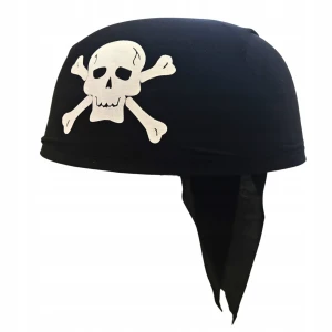 - STRÓJ CZAPKA PIRATA CZARNA Z CZASZKĄ PIRAT PIRATKA