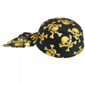 - STRÓJ CZAPKA PIRATA CZARNA CZASZKI PIRAT PIRATKA